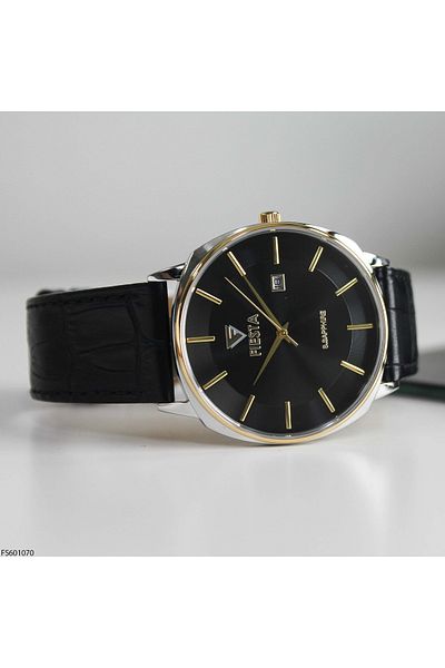 Fiesta Fs601070 Men's Wrist Watch with Leather Band