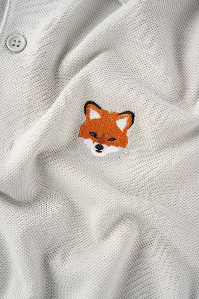 WWF Market Red Fox Polo Neck T-Shirt - Gray