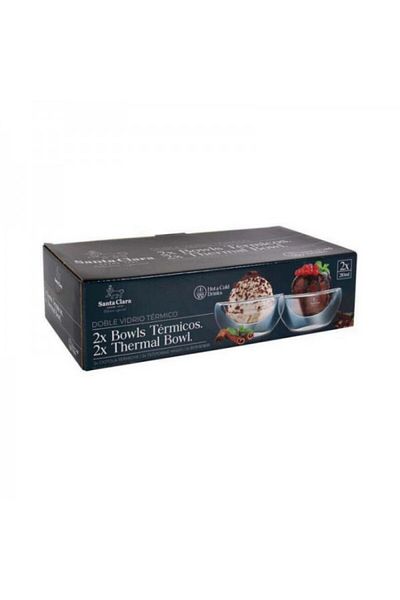 Santa Clara Set of 2 borosilicate thermal glass bowls, Santa Clara, 210 ml