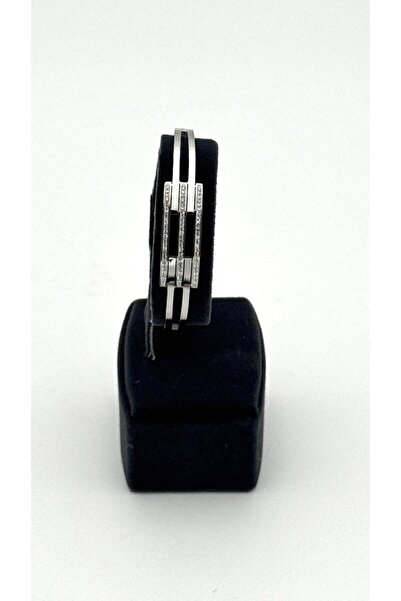 ELİOSA سوار بمشبك من الفولاذ المقاوم للصدأ بتفاصيل لامعة باللون الفضي مكون من...