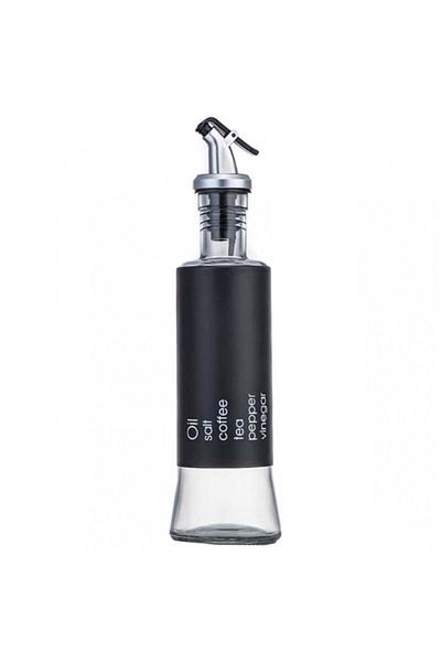 PUFO Recipient Savor din sticlă pentru ulei și oțet, 300 ml, negru