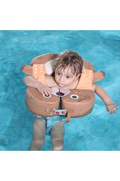 Schulzz Mambobaby Brown New for Kids Swimming Ring with Safety Lock Swimsafe Armlet Si