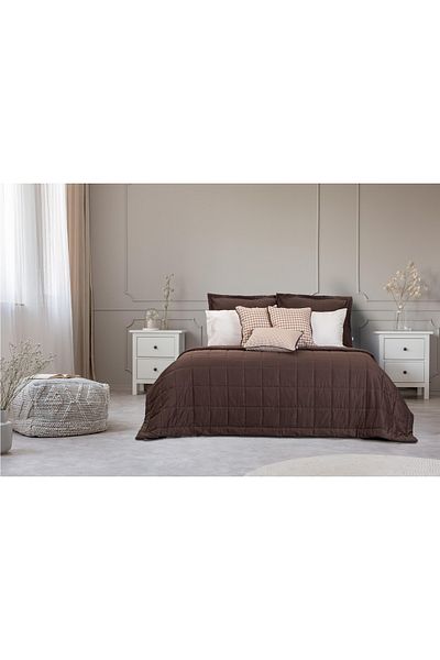 LUFA HOME Suede Double Bedspread Set