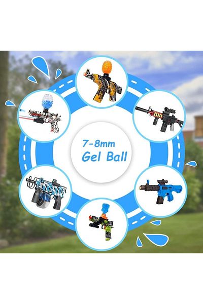 SprintMag Set 20.000 de Bile Gel Apa pentru Pistoale Pusti Electrice de Jucarie Grenada Munitie 7-8 mm