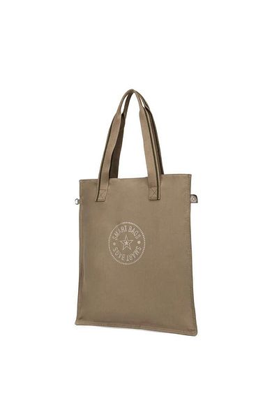SMART BAGS Large Size Crinkle Fabric Shoulder Bag Bc 3076 - Light Brown