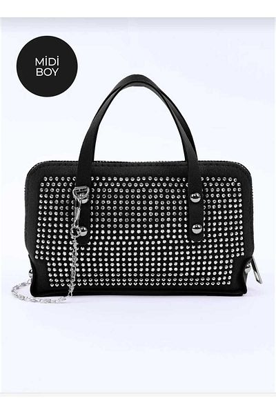 Octagon Bag Midi Size Stone Black