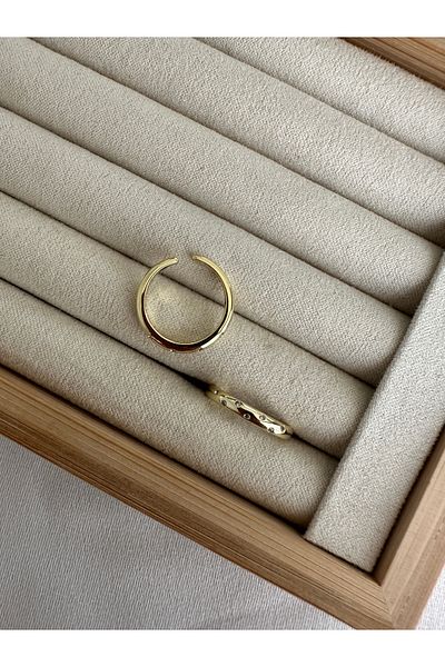 ringbox Gold Stone Little Finger Ring
