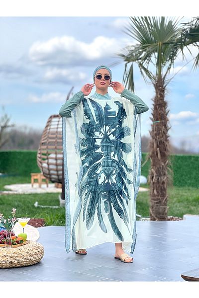 ButikKardelen Camelya Five Piece Hijab Swimsuit