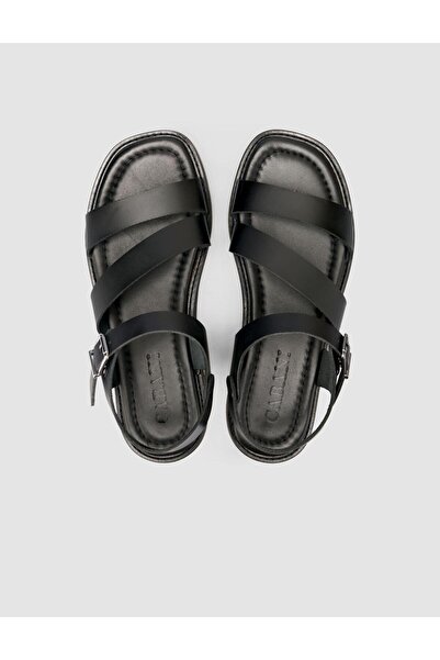 Cabani 100% Genuine Leather Black Women's Sandals