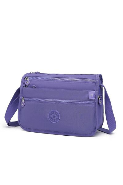 SMART BAGS Geantă Messenger Crinkle Fabric Bc 1128 - Mov