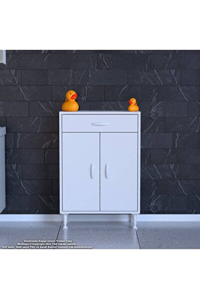 Modilayn 70 x 88 x 32,5 cm’lik 1 Çekmece 1 Kapak 3 RAF 4 Gözlü,,Organizatör Mutfak Dolabı Çok Amaçlı Dolap