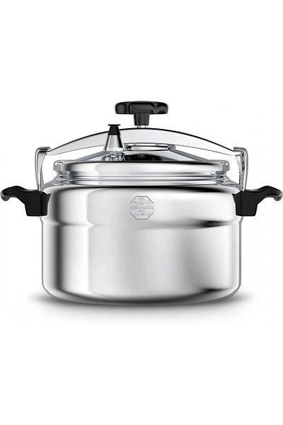 ALSAIF Aluminum Pressure Cooker Silver/Black