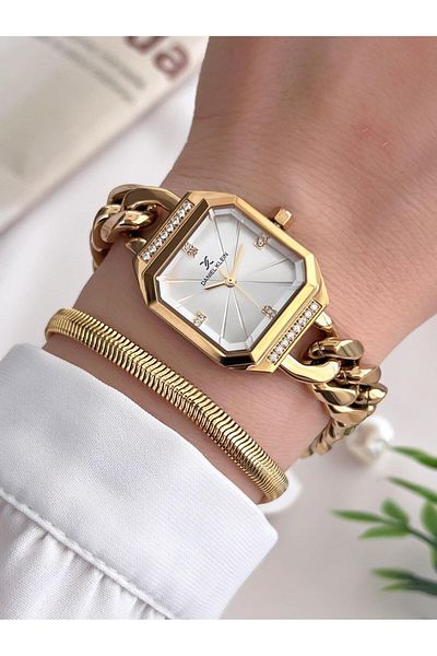 Daniel Klein Steel Cord 3 Atm Water Resistant Special Design Women Wristwatch+Bracelet Vs.Blkt.0434