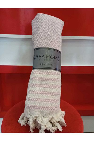 Çapa Home Non-Slip Non-Burning Cotton Multi-Purpose Authentic Bohemian Both Seat Cover Both Pink 180X240