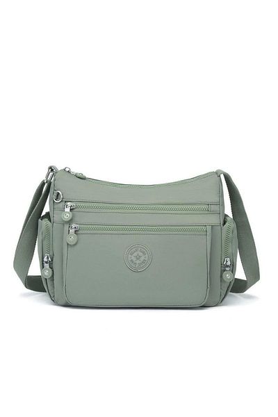 SMART BAGS Crinkle Fabric Waterproof Women's Crossbody Bag Bc 1115 - Dark Green