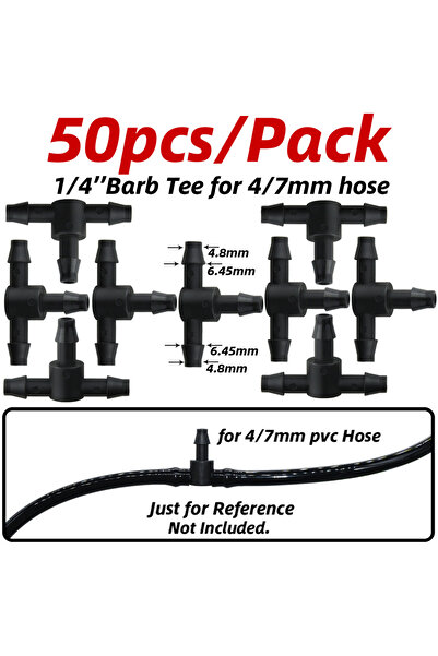 Choice4 L-Tee-50pcs 1-50pcs Barbed Connectors Irrigation Fittings Drip Irriga...