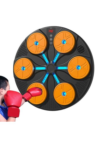 Generic Boxing training target, dimensions 36.5X36.5cm, USB charging, Bluetooth, black/orange