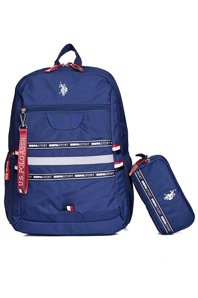 U.S. Polo Assn. Πόλο των ΗΠΑ. Συν. plcan24198 - plcan24194 Unisex Σχολικό Σακίδιο πλάτης + Σετ μολυβοθήκης