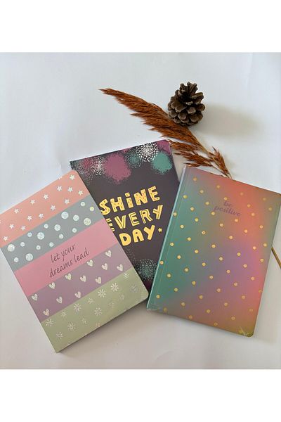 Adalinhome Atakids Lizy Striped School Notebook |   15 X 21cm |   80 Sheets |   Hard Cover
