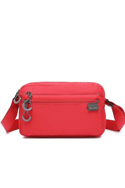 SMART BAGS Ултра лека червена дамска чанта през рамо SMB-3148