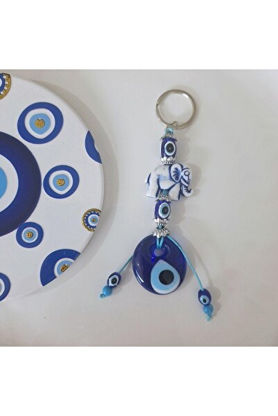 Svc Aksesuar سلسلة مفاتيح مطرزة على شكل فيل هدية (12,5 سم)