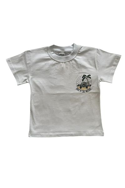 BY-GRİ By-Grey Front and Back Printed Short Sleeved Boy's Suit