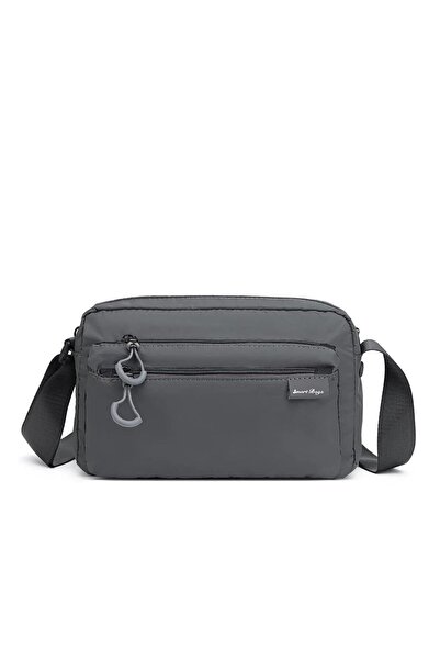 SMART BAGS Geantă ultraușoară gri închis pentru femei SMK UL-3148