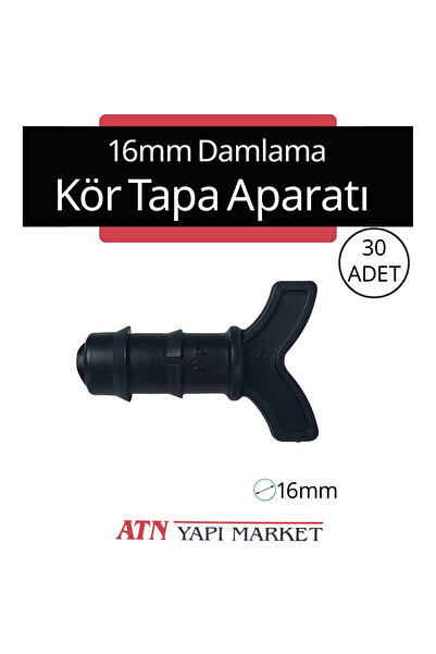ATN Körtapa 16 مم 30 قطعة أنبوب الري بالتنقيط - سدادة أعمى