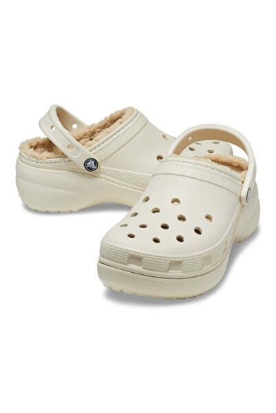 Crocs Saboti classic platform lined clog - bone