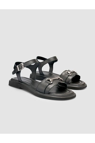 Cabani 100% Genuine Leather Black Women's Sandals
