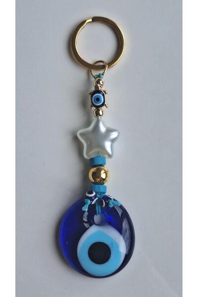 Svc Aksesuar هدية فاخرة على شكل نجمة مفصلة بسلسلة مفاتيح مطرزة بعين الشر مقاس...