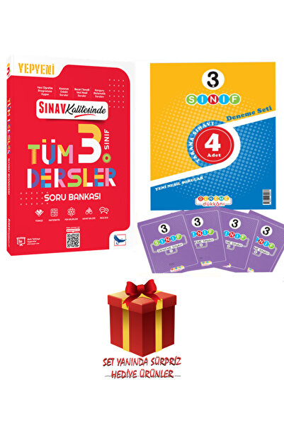 Sınav Yayınları 3. Sınıf Tüm Dersler Soru Bankası+Deneme Dükkanı 4 Adet Denem...