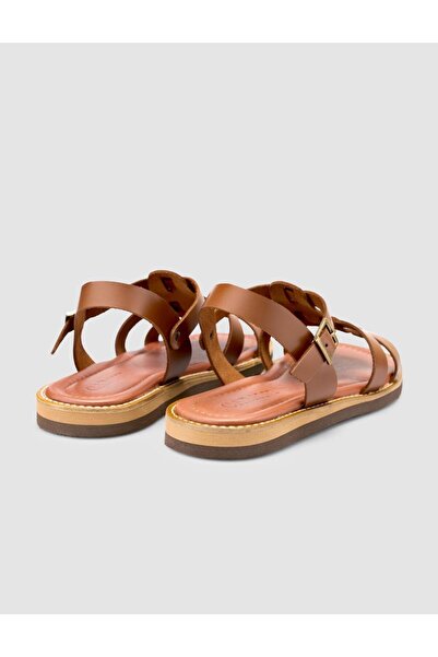 Cabani 100% Genuine Leather Tan Women's Sandals