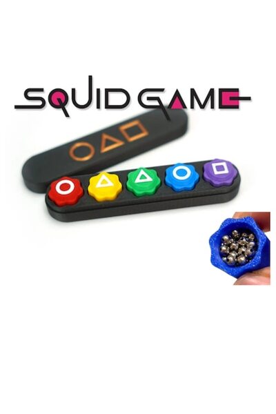 Squid Game Jocul de calamar Gonggi, joc tradițional coreean cu interior metalic, multicolor, Smartteam3D, imprimare 3D