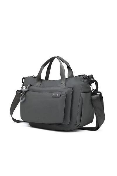 SMART BAGS حقيبة ماسنجر نسائية من القماش خفيف للغاية Bc 3136 - رمادي داكن