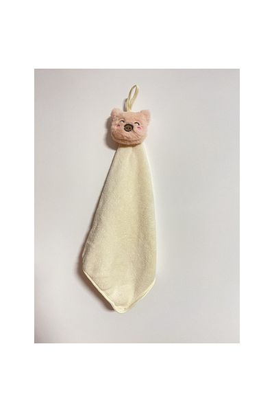 OEM Prosop de mână Piglet, pentru copii, 30 x 30 cm, cu agățat, roz