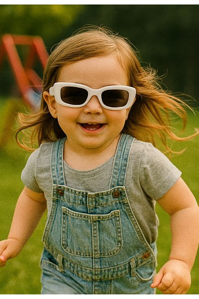 Lexi Bella Kids Sunglasses White Cool Frame Uv 400 Protection Ce Certificated Children Sunglasses