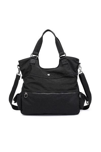 SMART BAGS Metallic Fabric Shoulder Bag Bc 3221 - Black