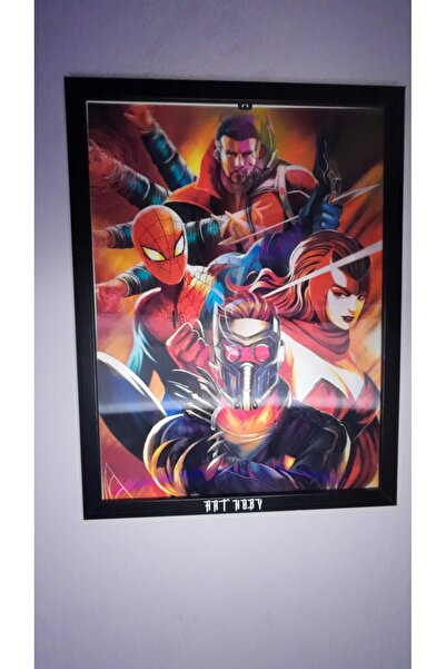 ArtHoby Marvel Heroes 4x3 Lenticular 3D Hareketli Tablo (ÇERÇEVESİZ)