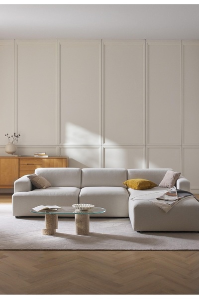 Genel Markalar Most Mollista 3 Modül Sağ Köşe Koltuk 02 Kırık Beyaz Keten Kum...