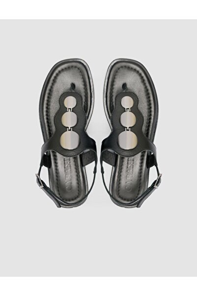 Cabani 100% Genuine Leather Black Women's Sandals