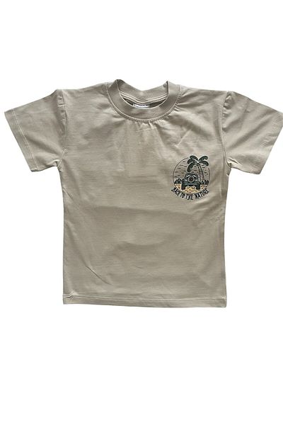 BY-GRİ By-Grey Front and Back Printed Short Sleeved Boy's Suit