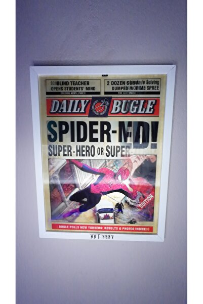 ArtHoby Spider-man Wanted Series Daily Bugle Lenticular 3D Hareketli Tablo (Ç...