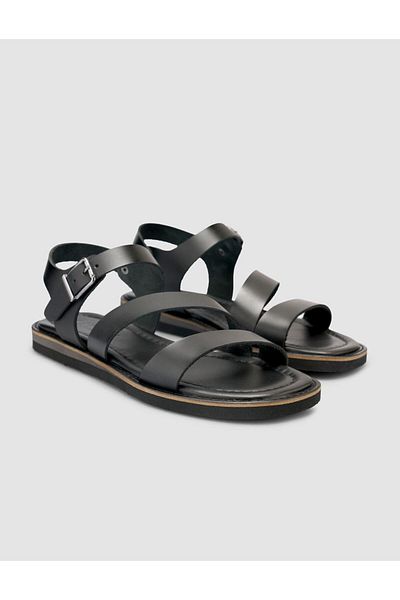Cabani 100% Genuine Leather Black Women's Sandals