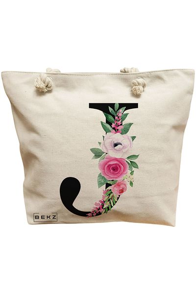 BEKZ Textile Bag With Zipper, Tote Bag, Harbor Haven Model 38 X 34.5 Cm, ​​White, ®