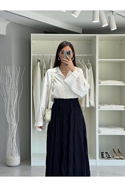 Butik Дълга набръчкана пола