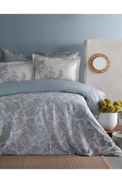 Apricitas HOME طقم غطاء لحاف مقاس كينج STN NEVRESIM TAK.BERTA INDIGO - غطاء لحاف