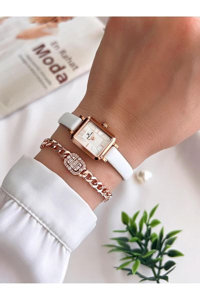 Daniel Klein Minimalist Model Leather Cord 3 Atm Water Resistant Special Design Women's Wristwatch+Bracelet