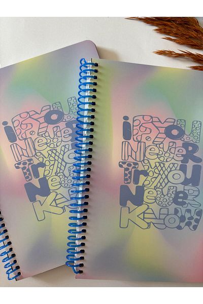 Adalinhome Atakids Lizy Striped Spiral School Notebook |   21 X 16cm |   100 Sheets (2Pcs)