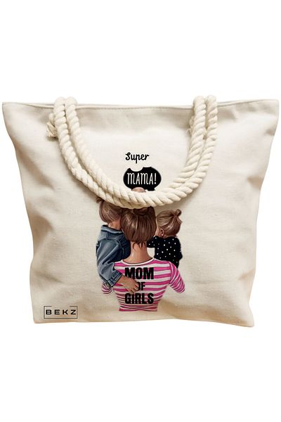 BEKZ Beach bag, Super Mama model, 40x51 cm, Cream, BEKZ®